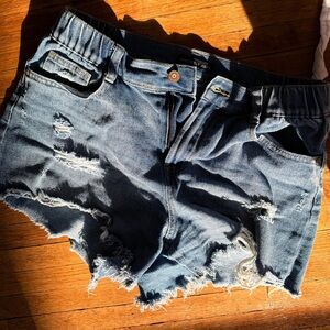 Sincerely Jules Distressed Denim Cutoff Shorts - Blue